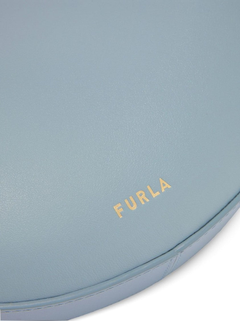 Furla Curved Light Blue Shoulder Bag