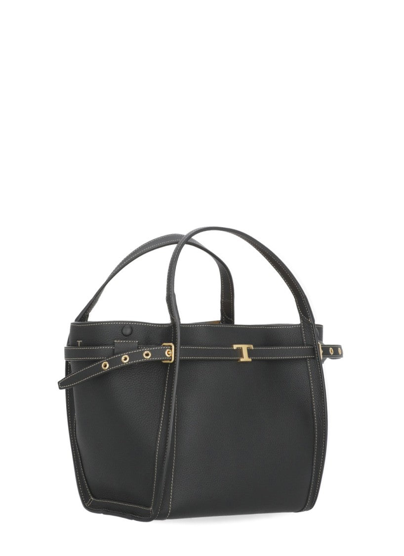 Tod's Structured Leather Tim Small Bag With Hook Fastening