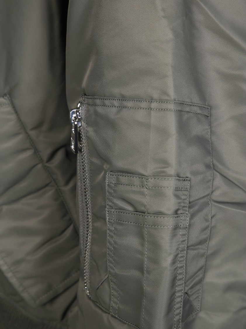 J. W. Anderson Slightly Oversized Grey Nylon Bomber Jacket