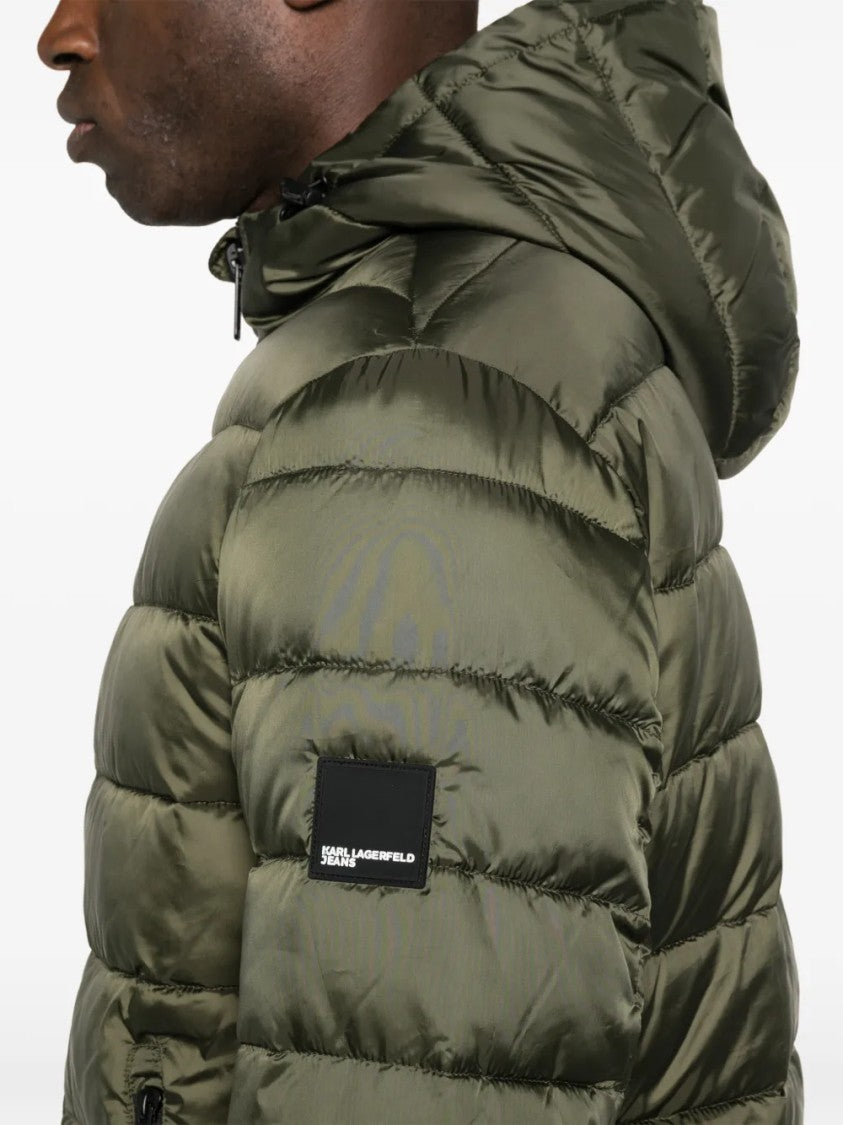 Karl Lagerfeld Structured Minimalist Jacket With Front Zipper Closure