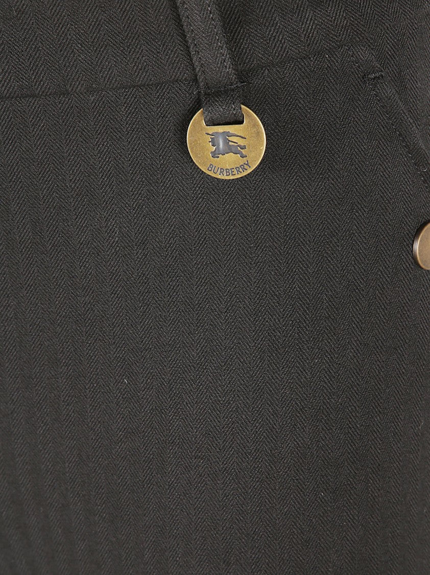 Burberry Herringbone Stretch Cotton Jodhpur Trousers