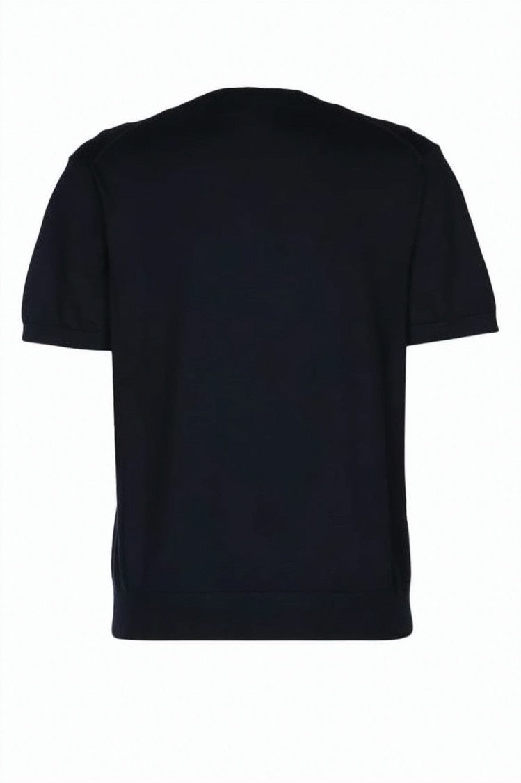Loro Piana Short-Sleeved Crew Neck Sweater With Cropped Hem