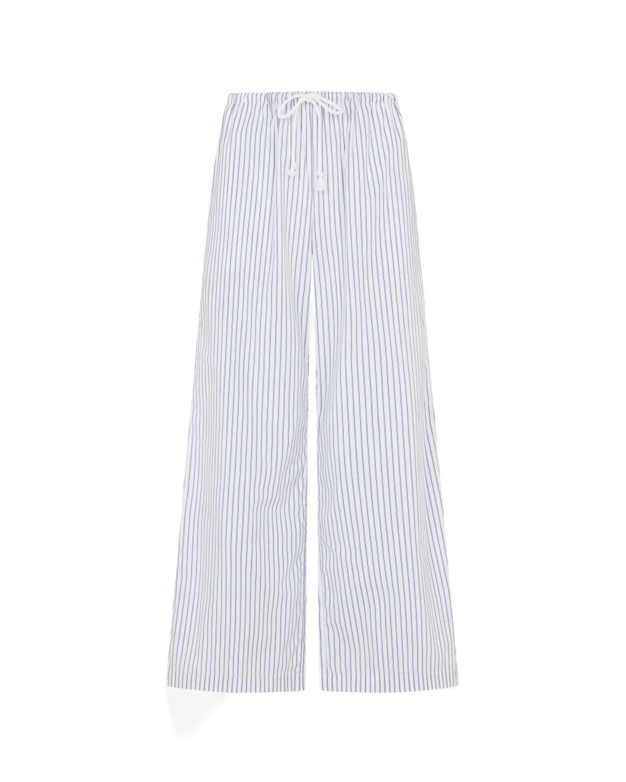 Serena Bute Striped Cropped Jogger - Navy/White