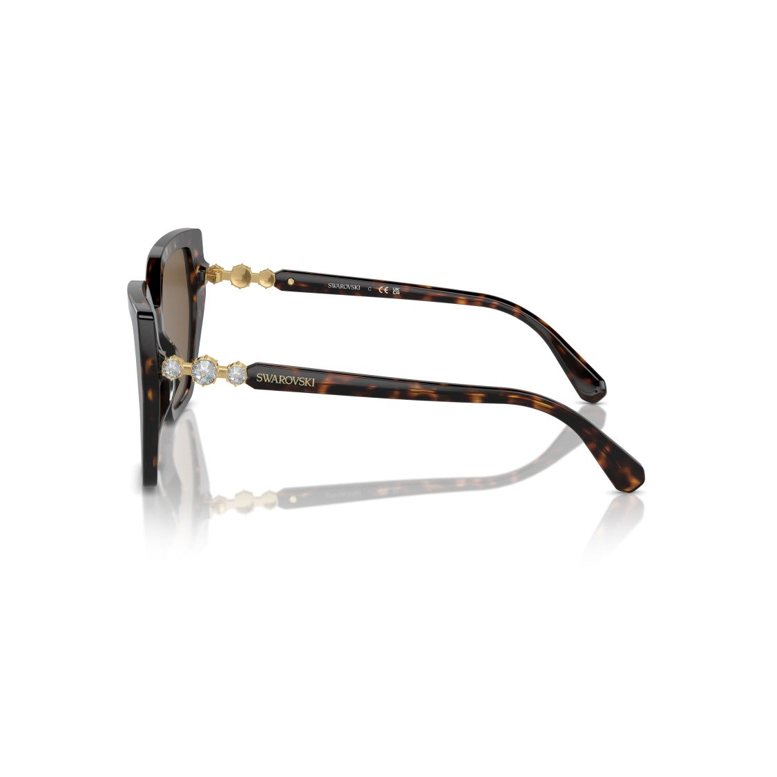 Swarovski 0Sk6016 Oversized Cat-Eye Sunglasses With Tortoiseshell Acetate
