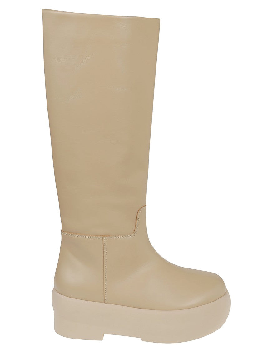 Gia Borghini Chunky Sole Tubolat Calf Leather Boots
