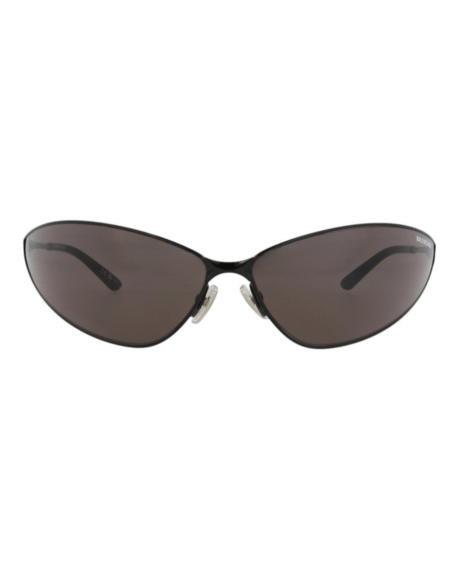 Balenciaga Shield-Frame Metal Sunglasses