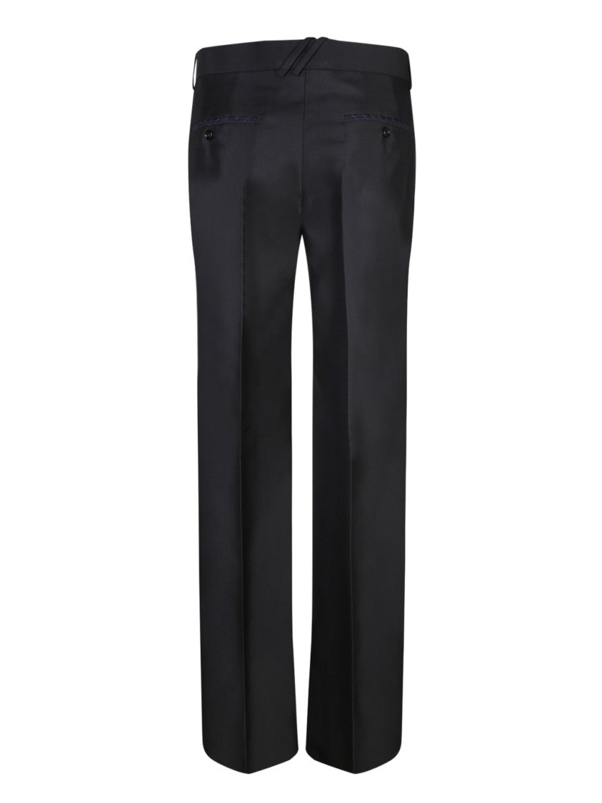 Burberry Wool-Silk Blend Trousers