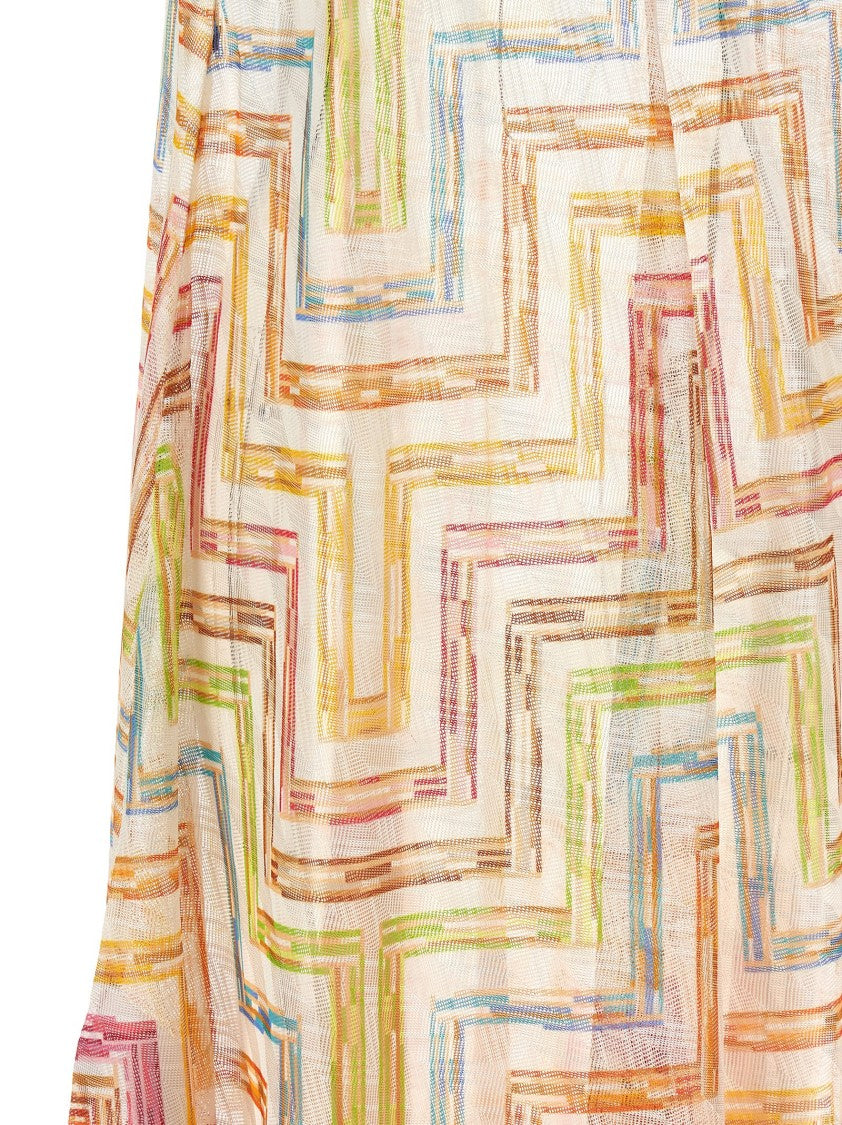 Missoni Raschel Tulle Midi Dress With Semi-Transparent Pattern