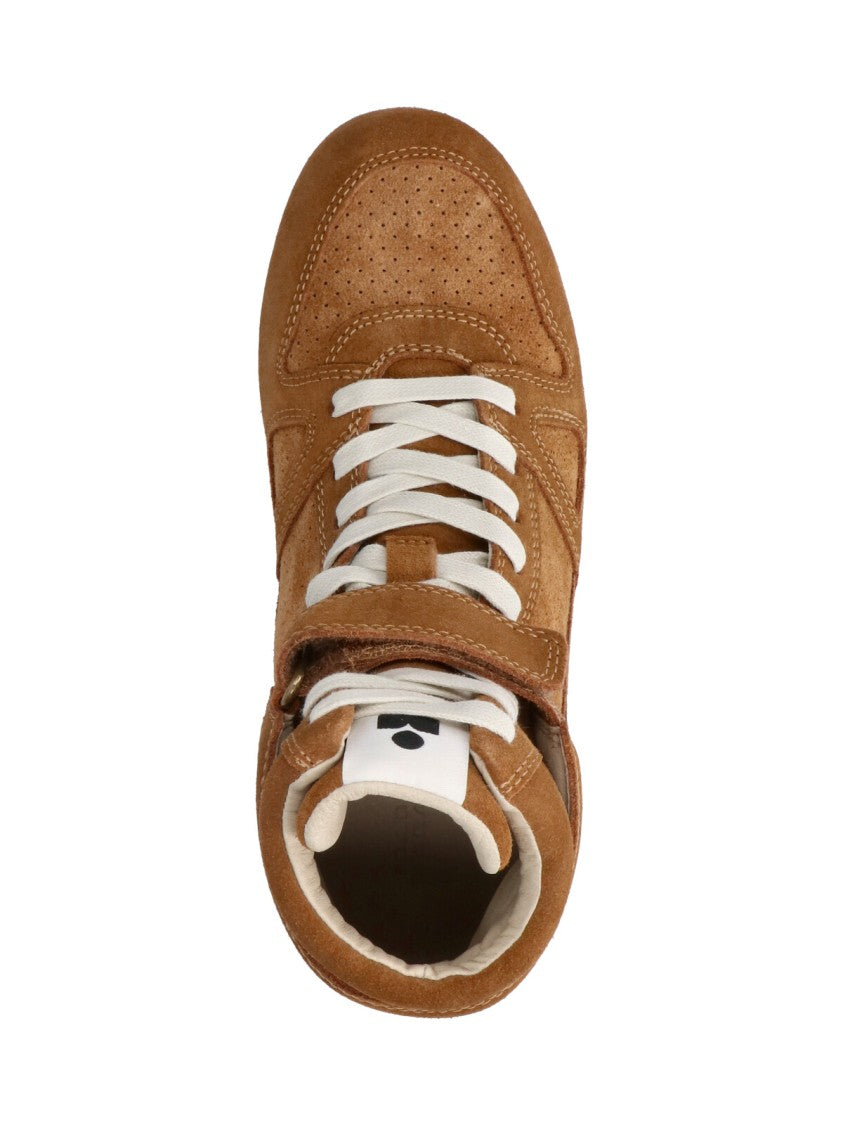 Isabel Marant Brown Senny Suede Ankle Strap High-Top Sneakers