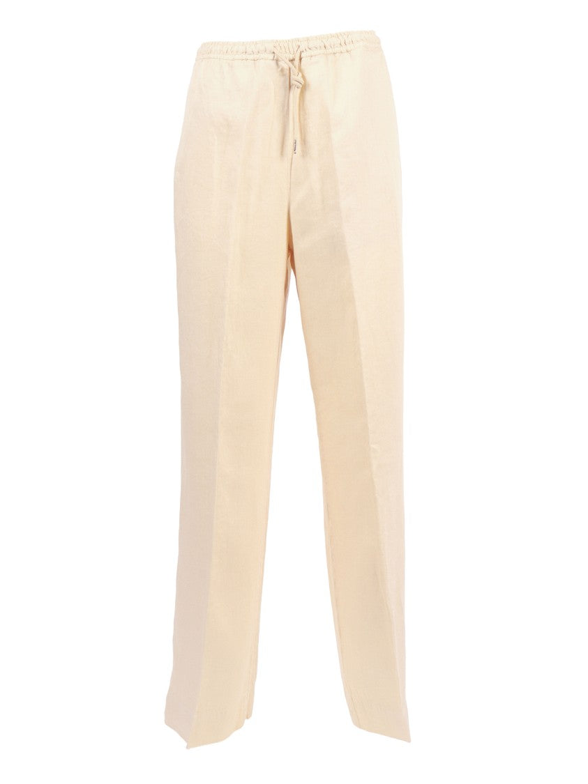 Briglia Relaxed Straight Leg Linen Straight-Leg Pants