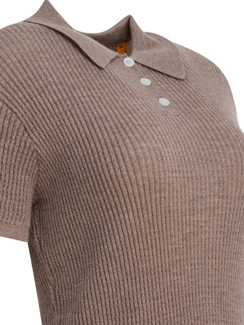 Guest In Residence Ribbed Cashmere Polo Shirt With Classic Collar