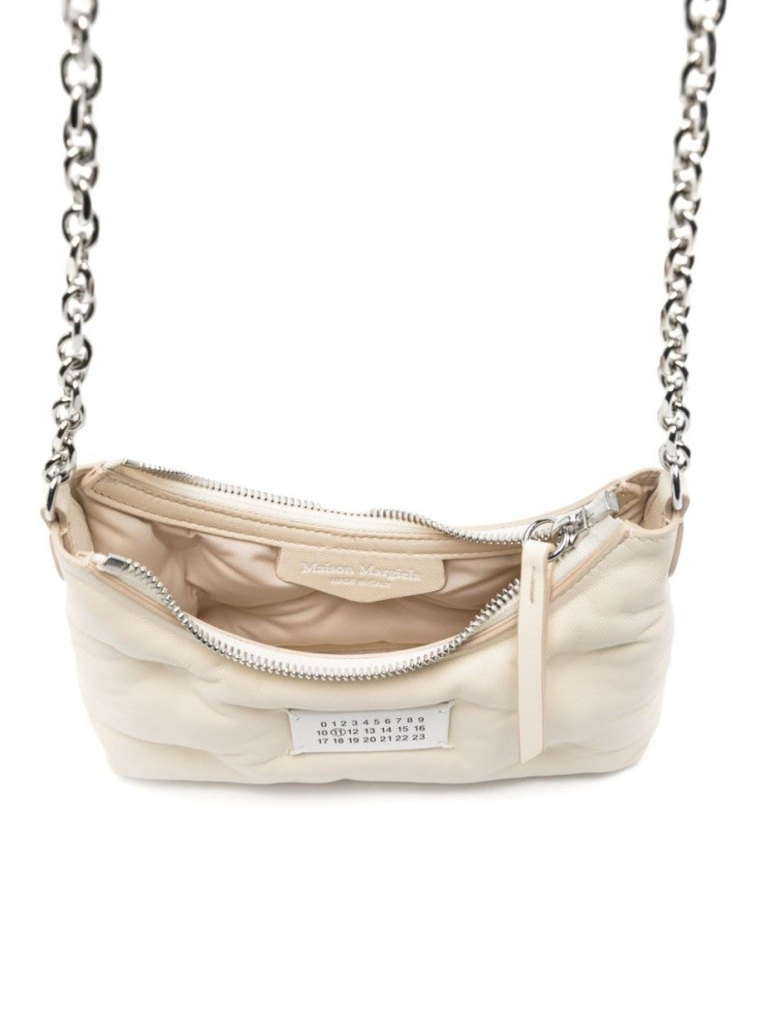 Maison Margiela Quilted Nappa Leather Hobo Bag With Chain Strap