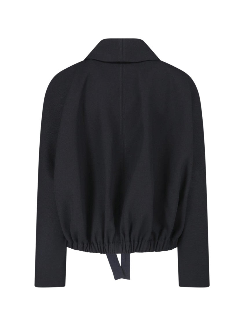 Victoria Beckham Cropped Jacket With Wide Collar