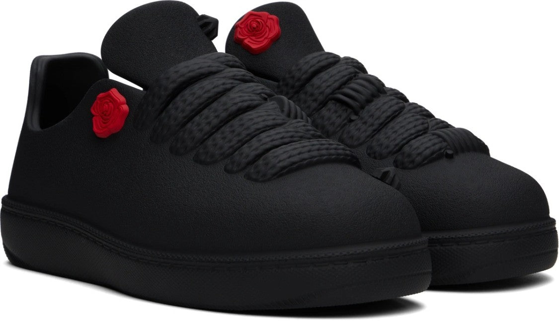 Burberry Black Sneakers With Decorative Side Element