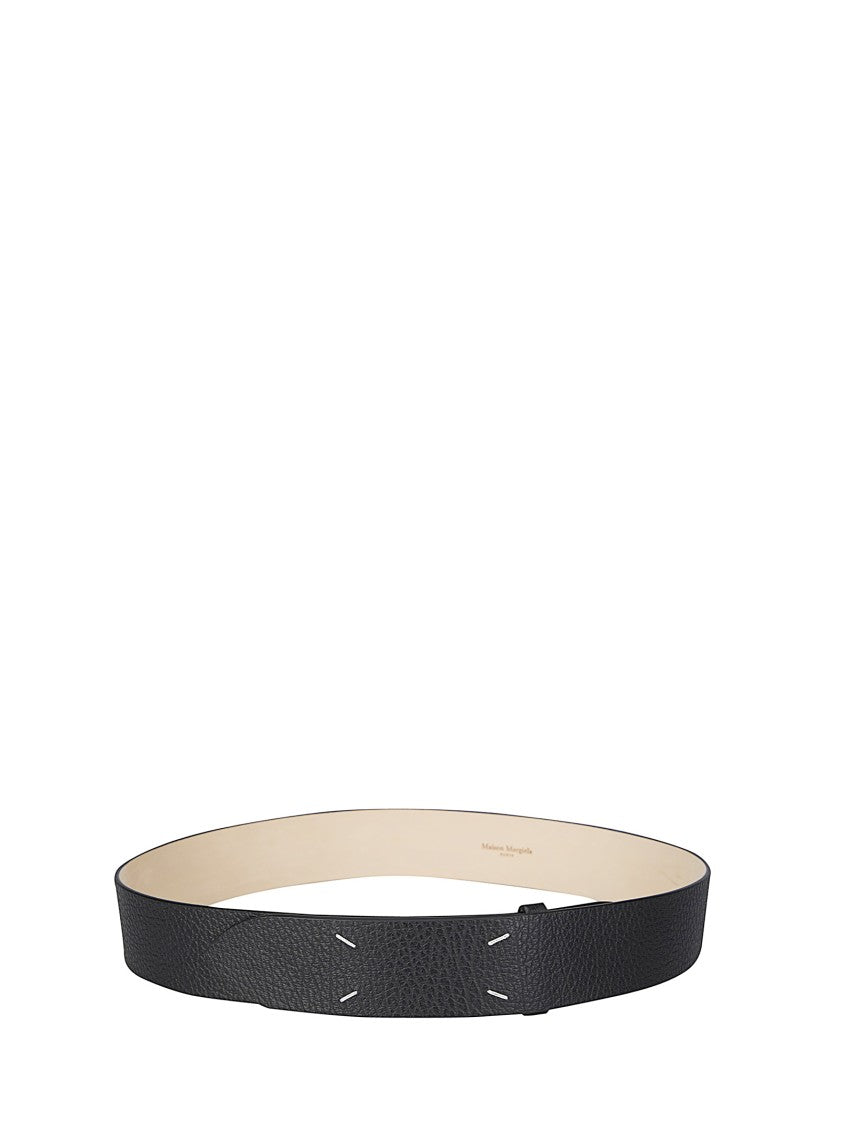 Maison Margiela 45Mm Black Belt With Classic Buckle Closure