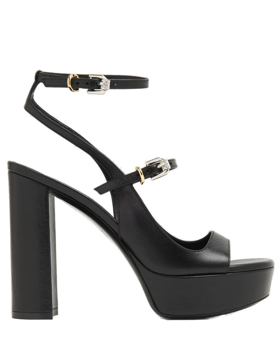 Givenchy High Block Heel Leather Sandals