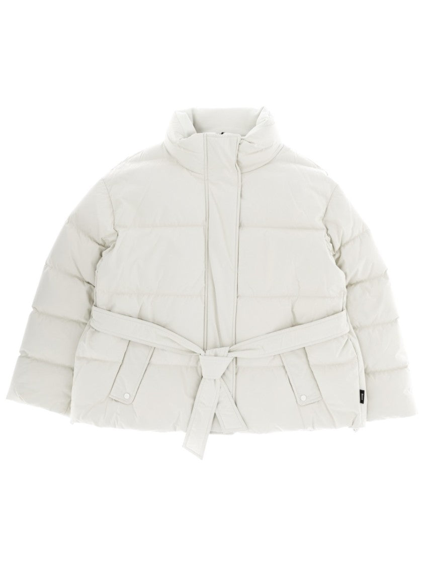 Laminar Quilted Polyamide Belted Down Jacket