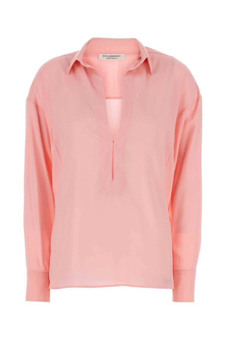 Philosophy Di Lorenzo Serafini Pink Stretch Viscose Blouse