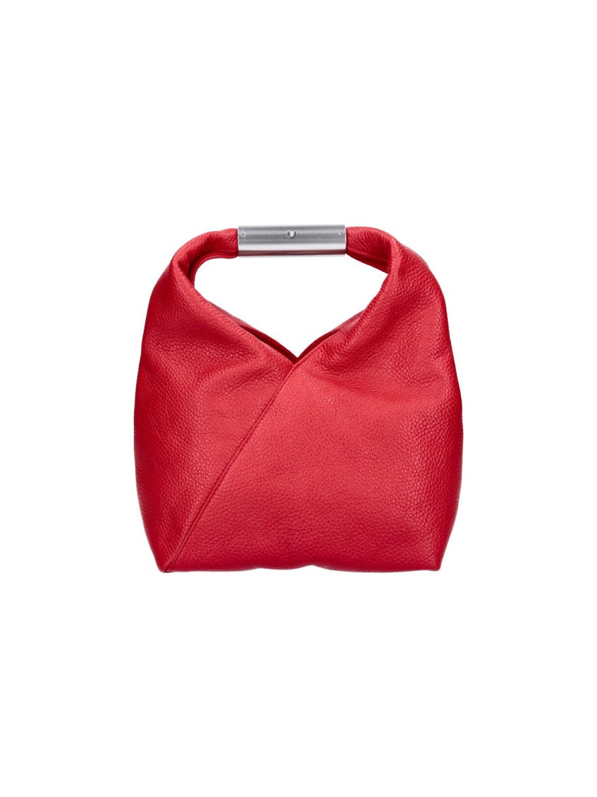 Mm6 By Maison Margiela Red Calf Leather Japanese Shoulder Bag