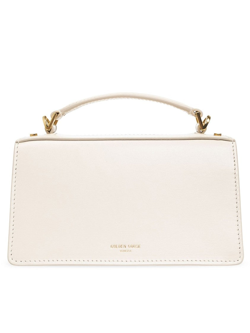 Golden Goose Venezia Small Structured Gold Clasp Handbag