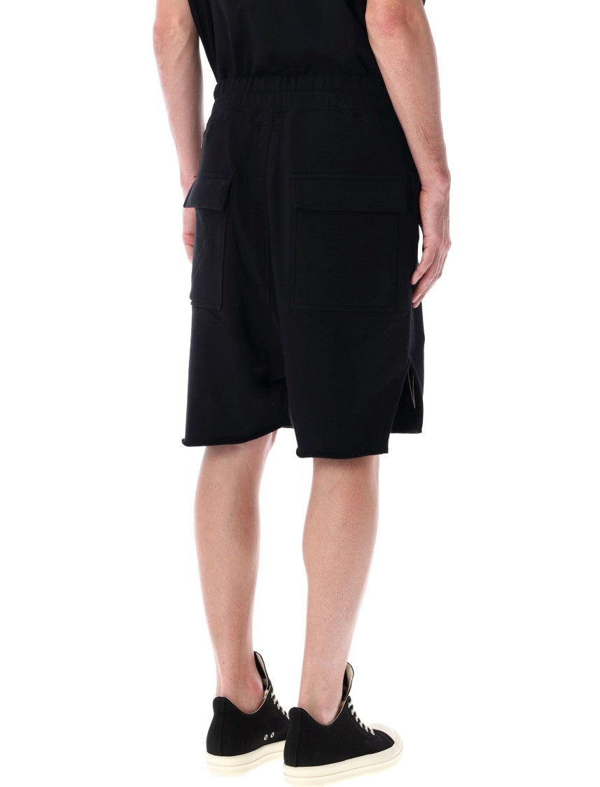 Rick Owens X Champions Beveled Pods Black Shorts