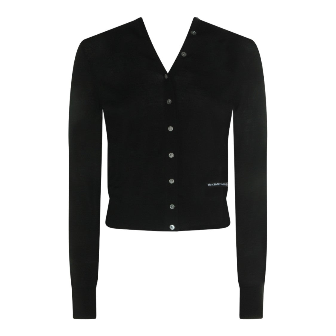 Alexander Wang Fitted Cardigan Sweater With Deep V-Neckline And Button-Down Front