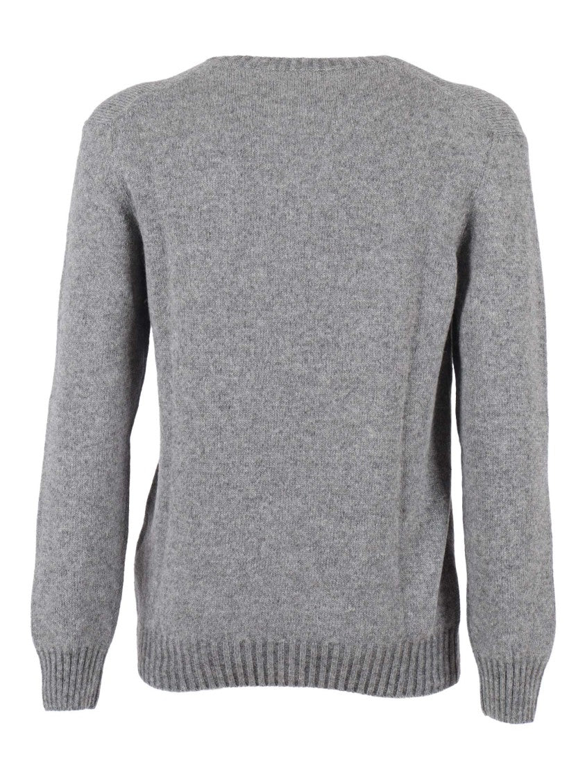 Sette Fili Cashmere Finely Knit Crew Neck Sweater In Soft Alpaca Blend