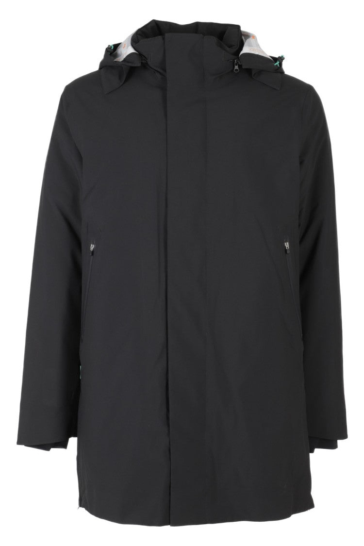 Save The Duck Lungo Long Black Nylon Jacket
