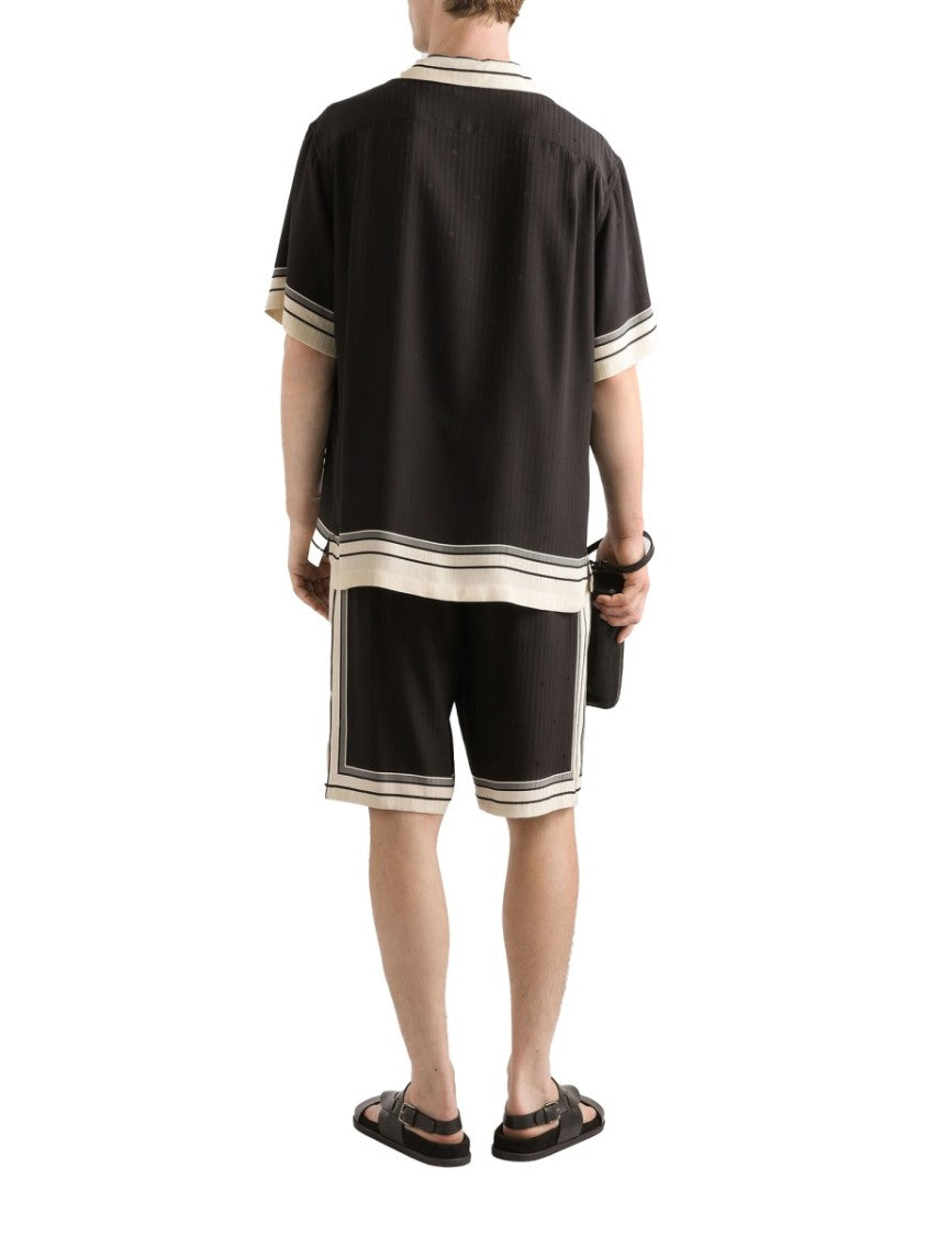 Dolce & Gabbana Hawaii Silk Camp Collar Shirt