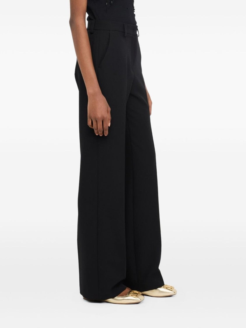Liu Jo Wide-Leg Black Trousers With High Waist