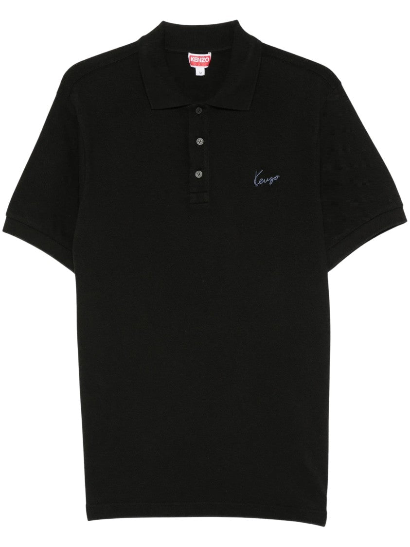 Kenzo Signature Embroidered Slim Polo Shirt
