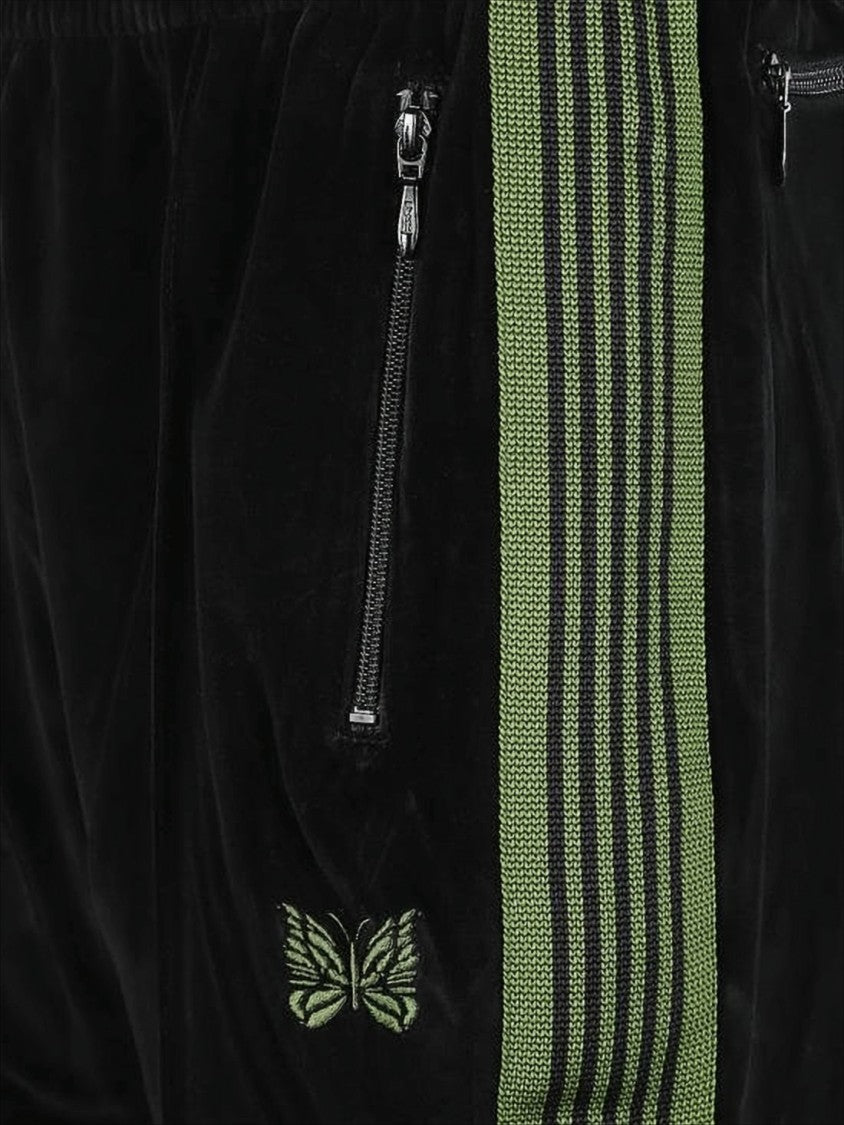 Needles Velvety Jogger Pants With Distinctive Side Stripe