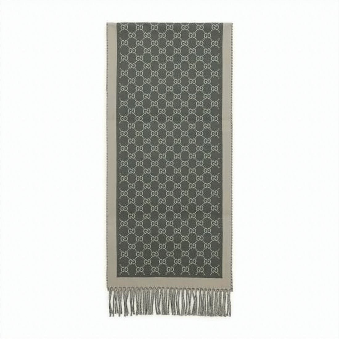Gucci Rectangular Wool Scarf With Interlocking Double-G Pattern