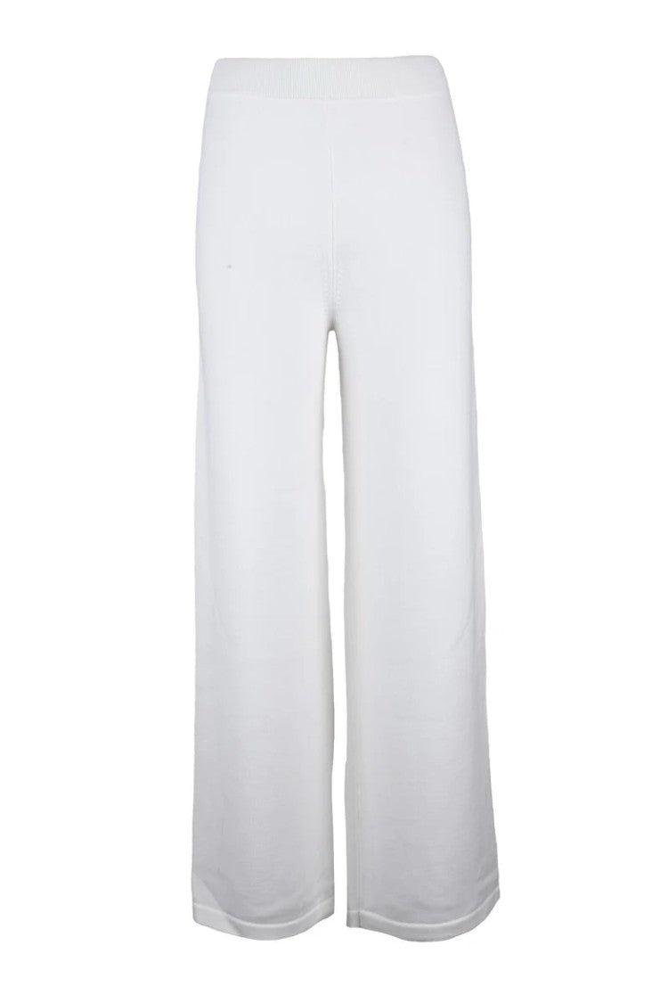 Max Mara Virgin Wool Trousers White - White