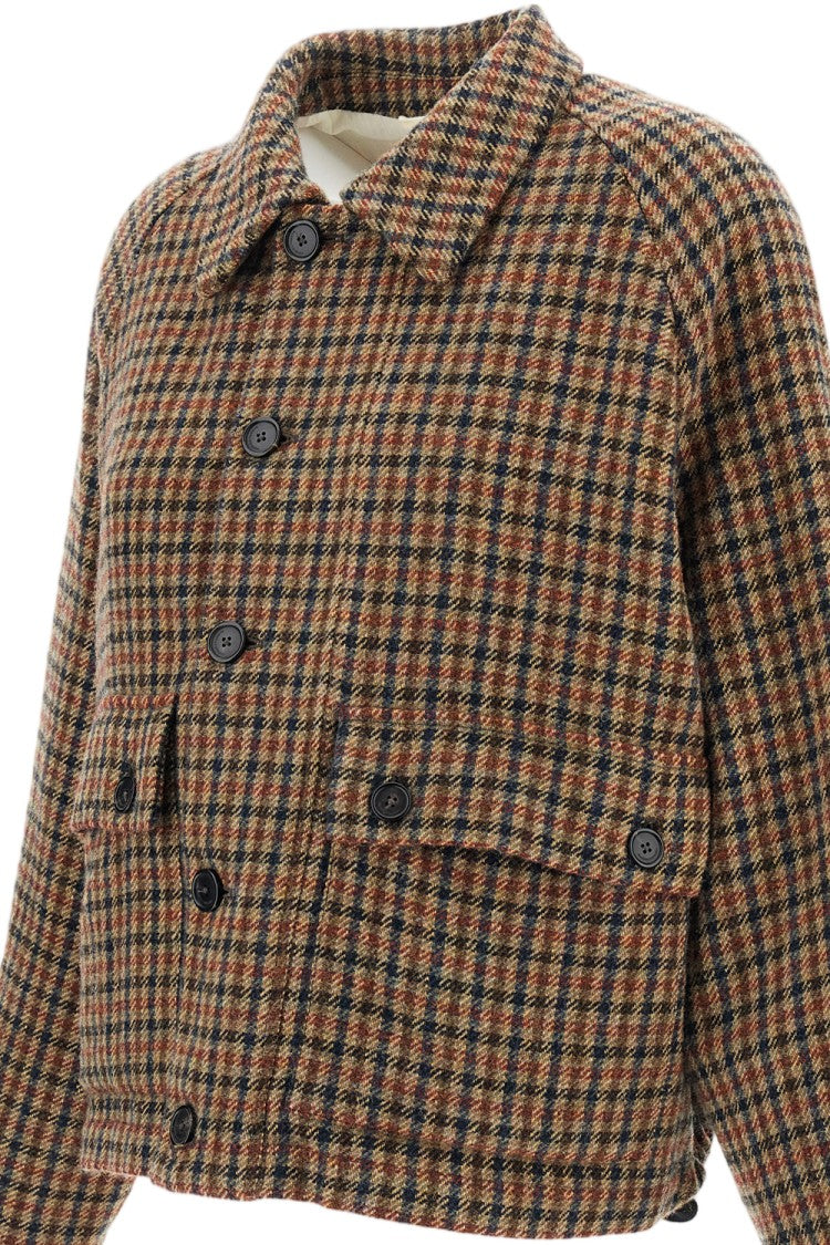 Barena Aria Multicoloured Check Melton Wool-Blend Jacket