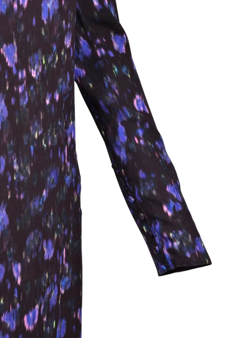 Patrizia Pepe Long Dress Straps - Black/Purple