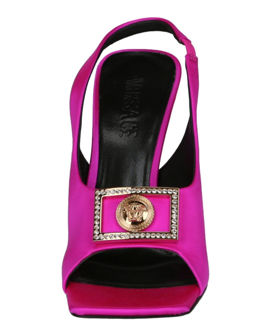 Versace Medusa Plaque Heeled Sandals