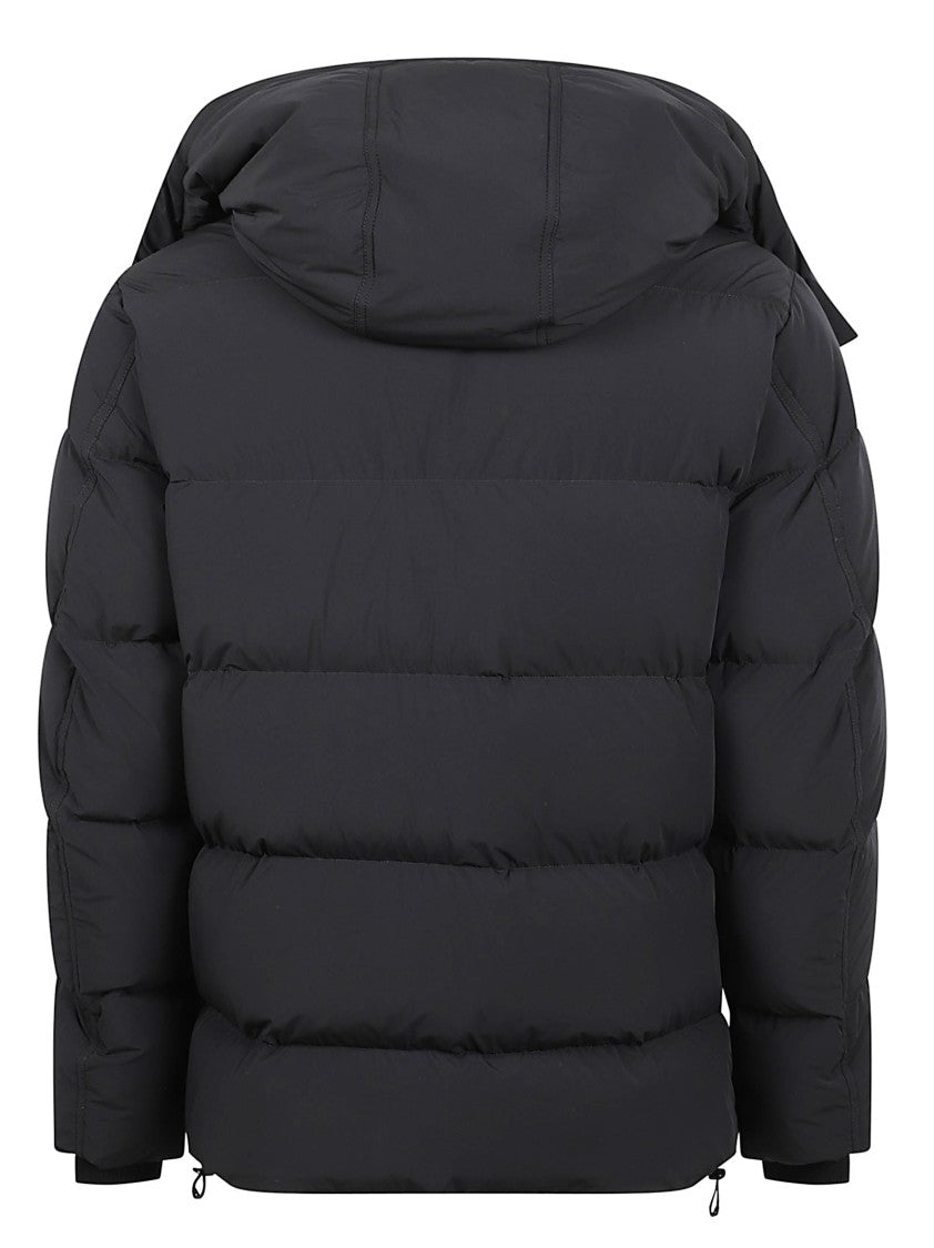Tom Ford Hooded Black Puffer Jacket With Quilted Finish