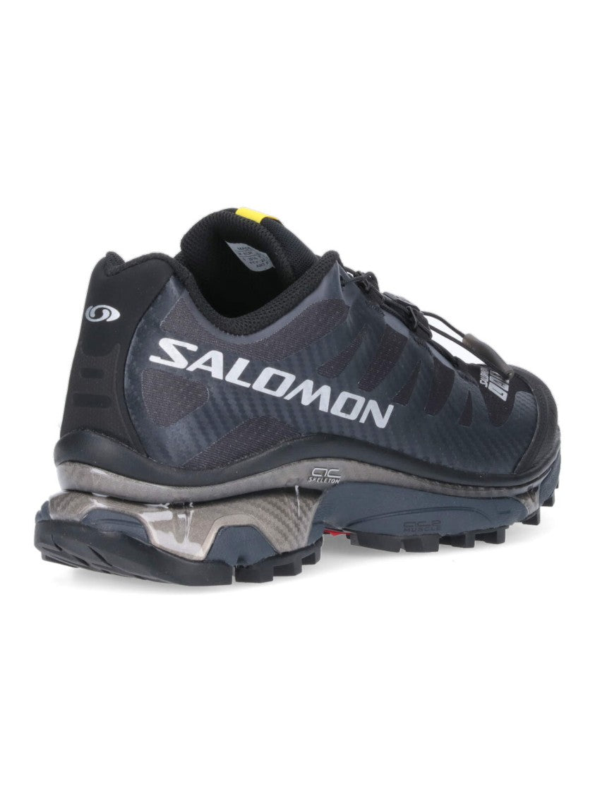 Salomon Technical Black Mesh Sneakers With Tpu Details