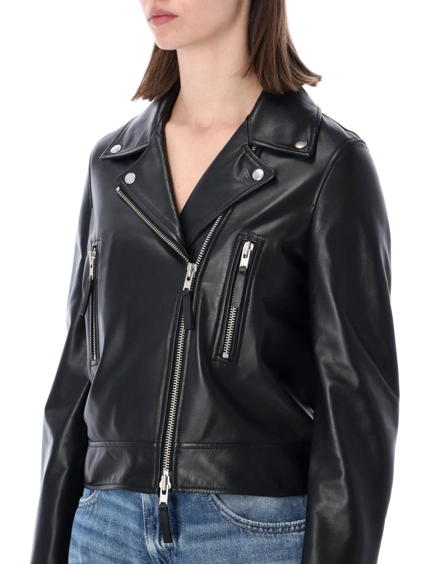 Sword Classic Chiodo Suede Cropped Biker Jacket