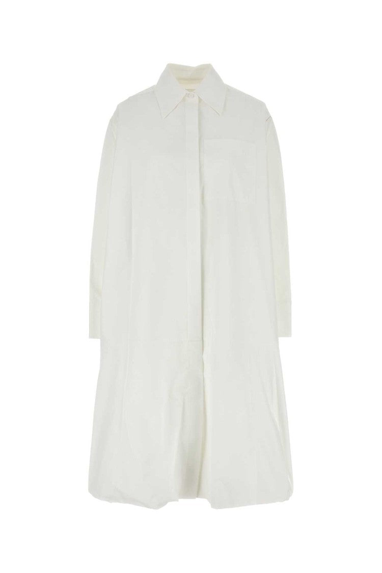 Jil Sander White Poplin Shirt Dress