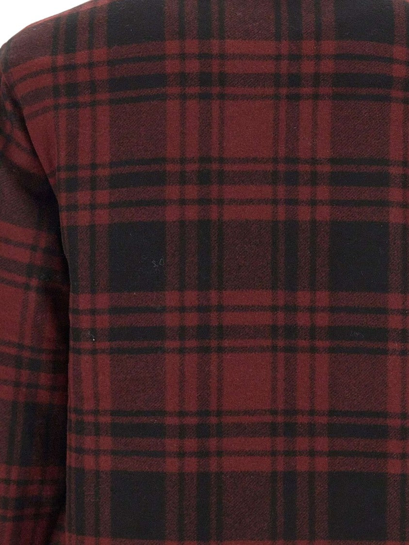 Filson Insulated Checked Jacket With Corduroy Collar And Flap Pockets