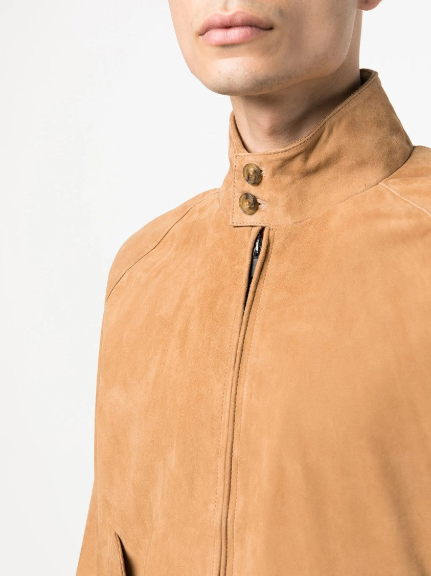 Baracuta Tan Giacca Suede Jacket