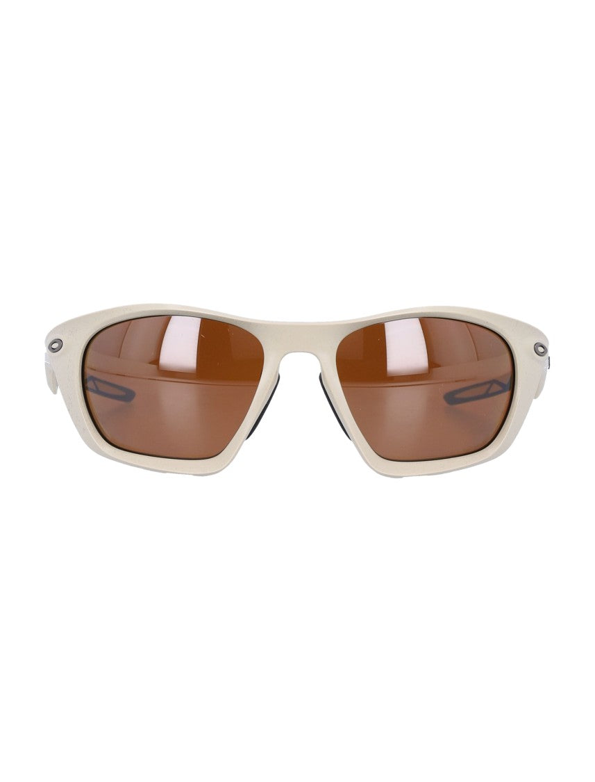 Oakley Lateralis Wraparound Beige Frame Sunglasses
