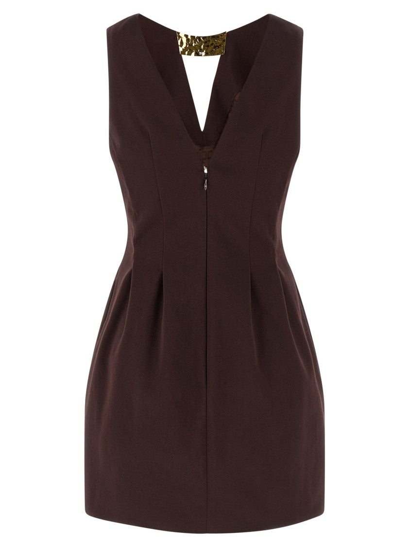 Elisabetta Franchi Metal Plaque Dress