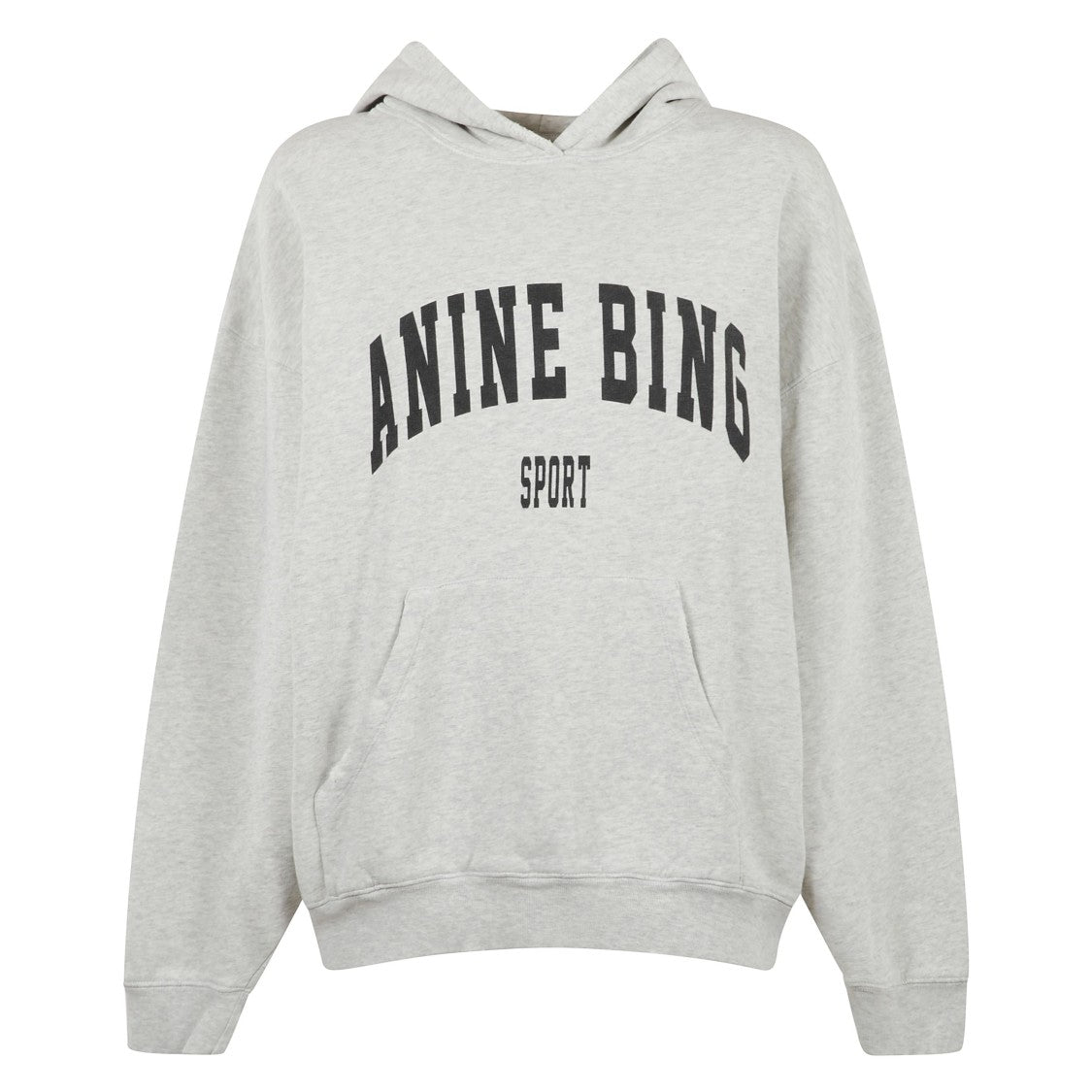 Anine Bing Relaxed-Fit Hoodie With Contrast Logo And Kangaroo Pocket