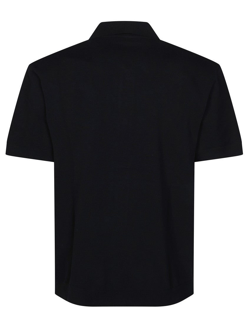 Paolo Pecora Short Sleeve Bowling Cable-Knit Cardigan