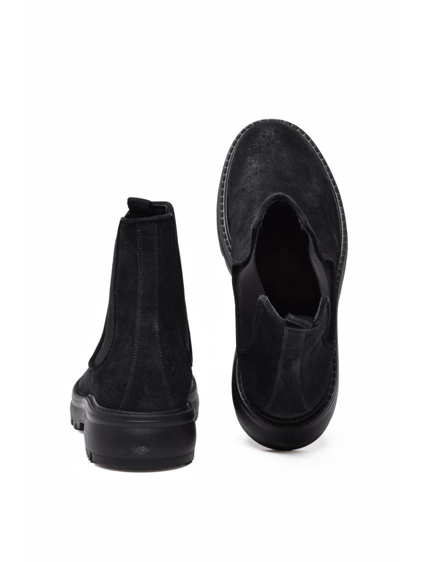Hundred 100 Blue Suede Side-Panel Ankle Boots
