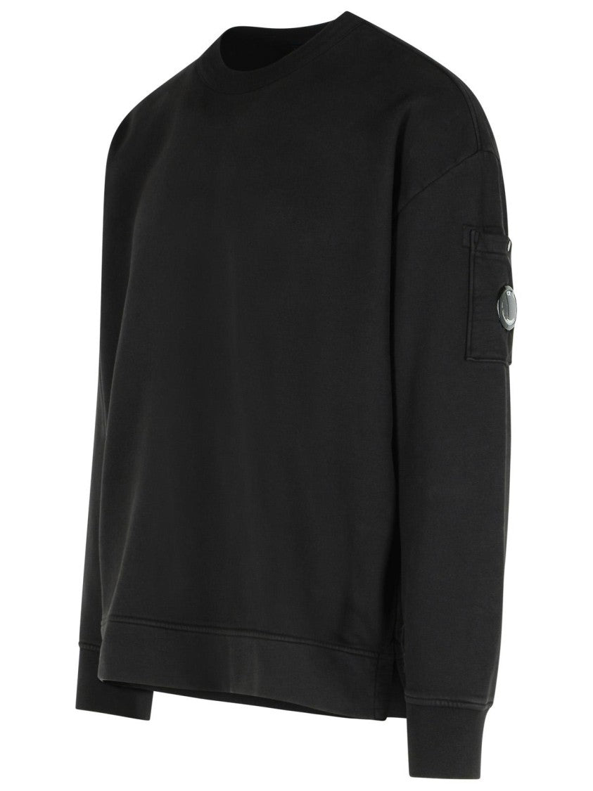 C.P. Company Emerized' Black Cotton Sweatshirt