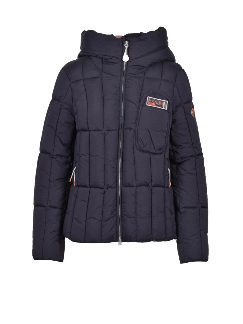 Dekker Black Quilted Lightweight Hooded Polyamide Down Jacket